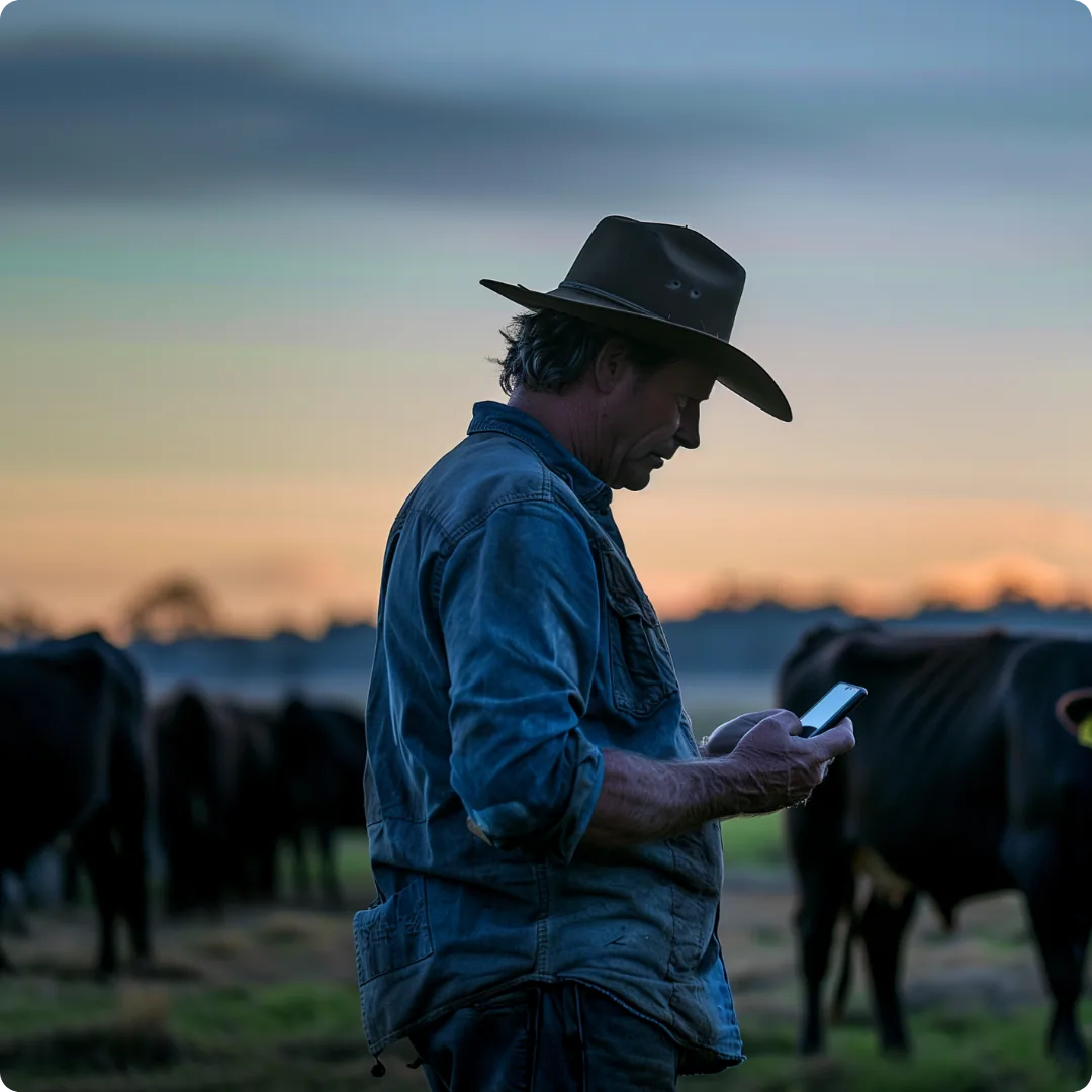 Family-run beef operation, eShepherd in use